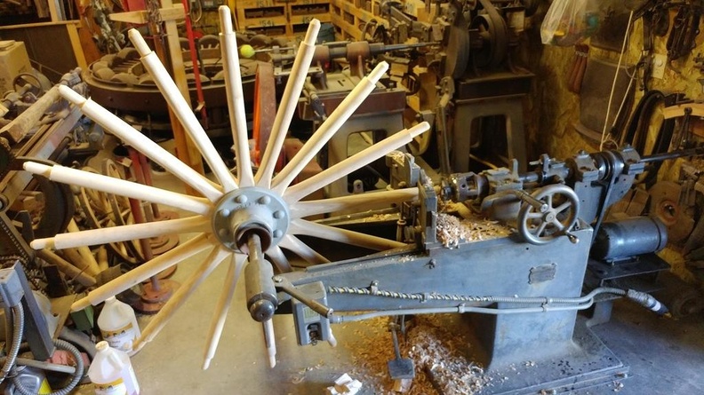 The Bentel & Margedant Company Spoke Tenoning Machine -tenoning WWI Cannon Wheels