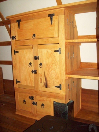 45. Cabinet with cedar stain