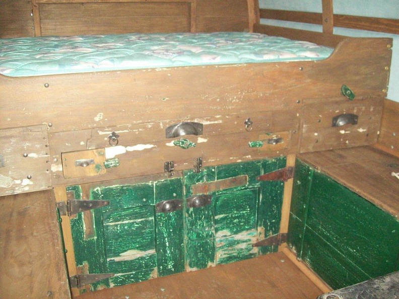 59. Bed front with doors under bed