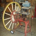 Silver Mfg. Co. - Power Taper Hub-Boring Machine boring Yellowstone Coach Wheel