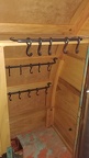153. forged pot rack with sliding hooks