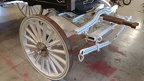 Newly painted and pinstriped hitch wagon wheels