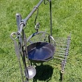 campfire iron set/hanging griddle